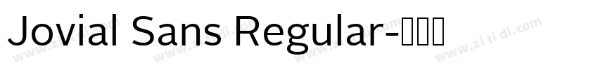Jovial Sans Regular字体转换